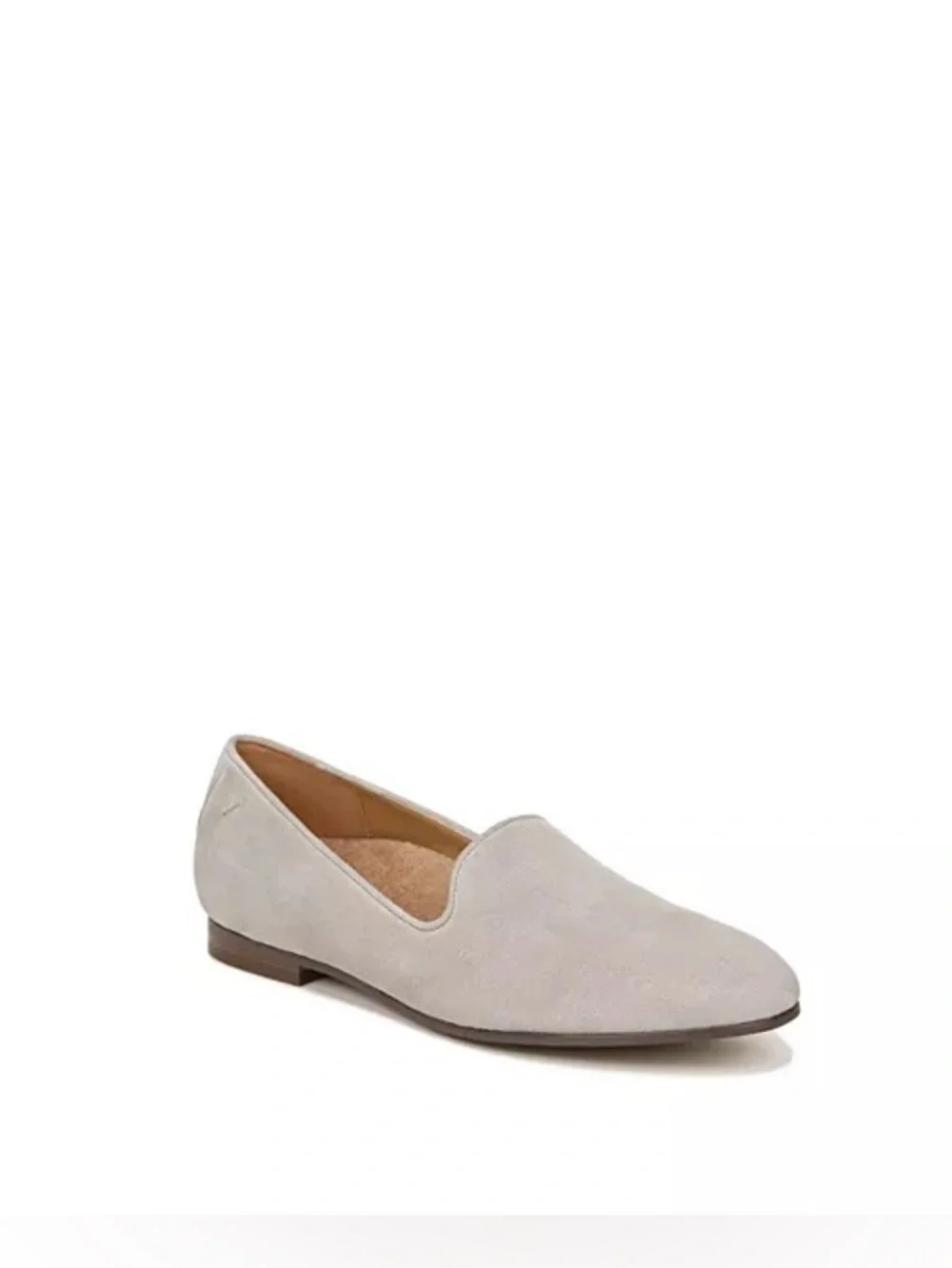 Vionic Suede Taupe Pointed Toe Flat Loafer